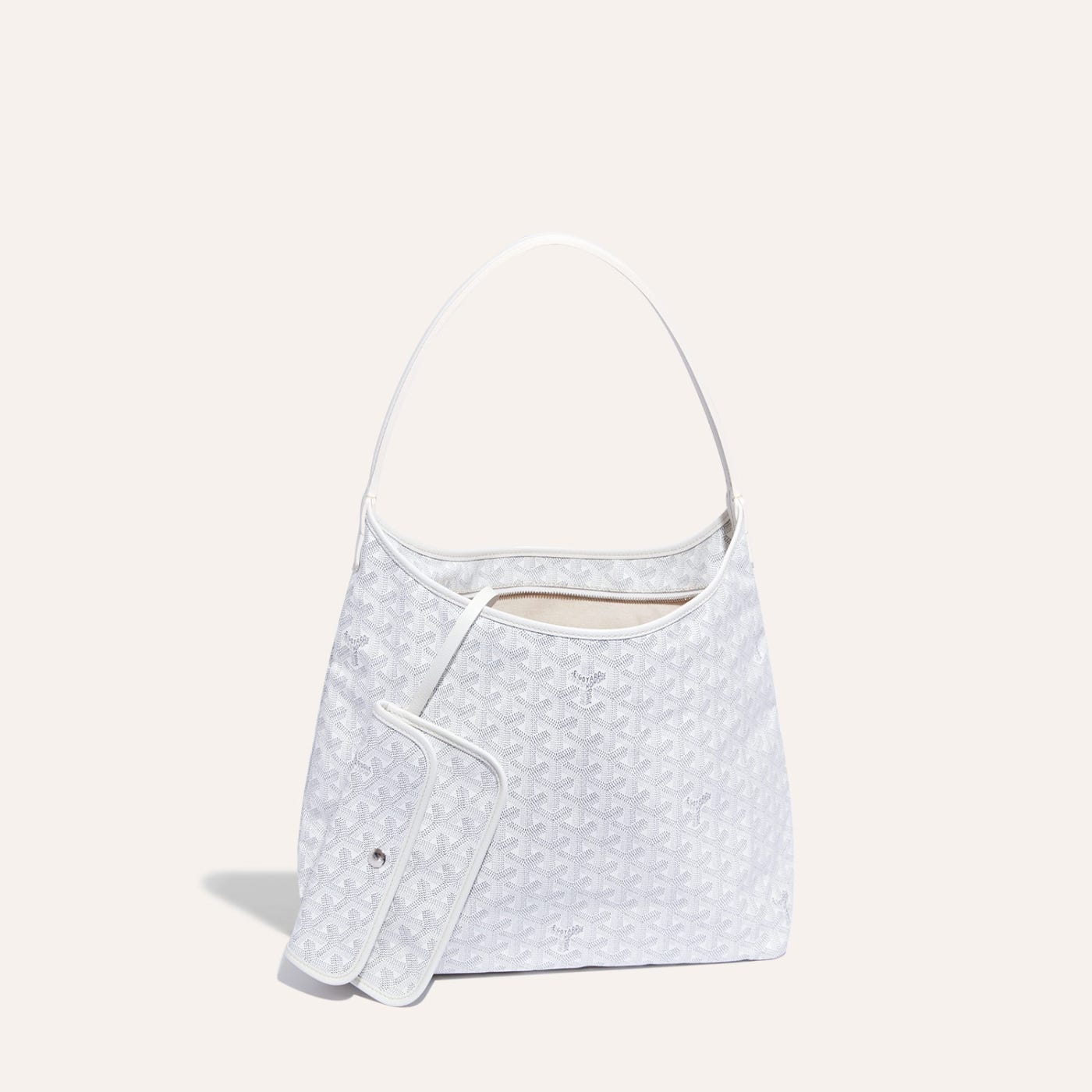 Goyard Bohème Hobo Bag White - Image 3